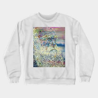 CHARLES DARWIN oil portrait .1 Crewneck Sweatshirt